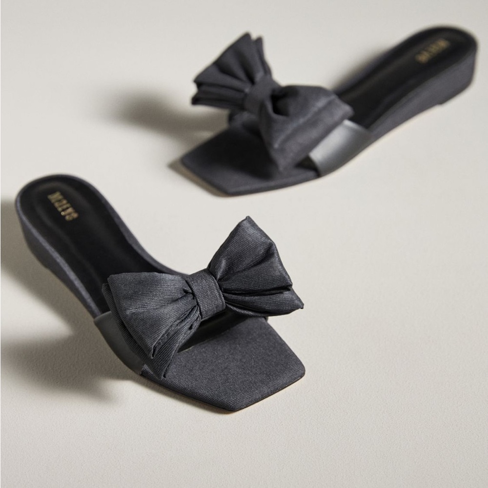 Maeve Black Bow Sandals